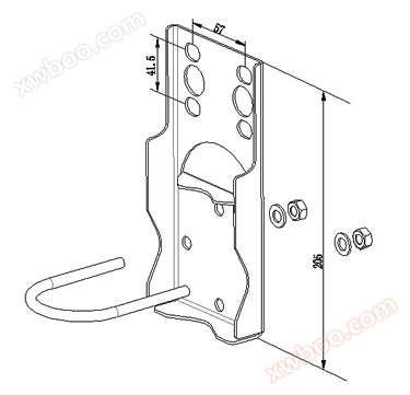 智能负压变送器管装平支架