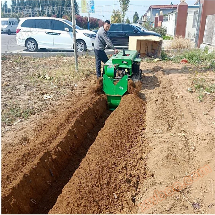Multi functional small rural management machine Xinjiaqiang specializes in producing self-propelled trenching, fertilization, and backfilling machines
