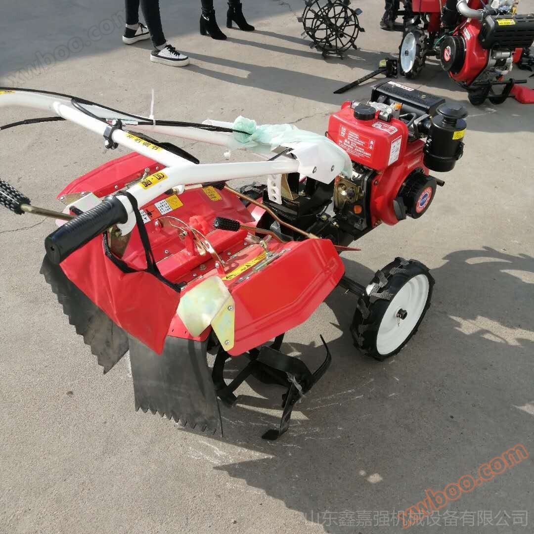 Self propelled micro tiller, diesel four-wheel drive micro tiller, Xinjiaqiang direct sales greenhouse orchard rotary tiller