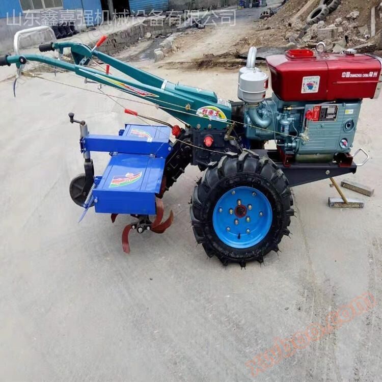 Rotary tillage weeding hand-held tractor Xinjiaqiang specializes in producing high horsepower horizontal bar hand-held trenching machine