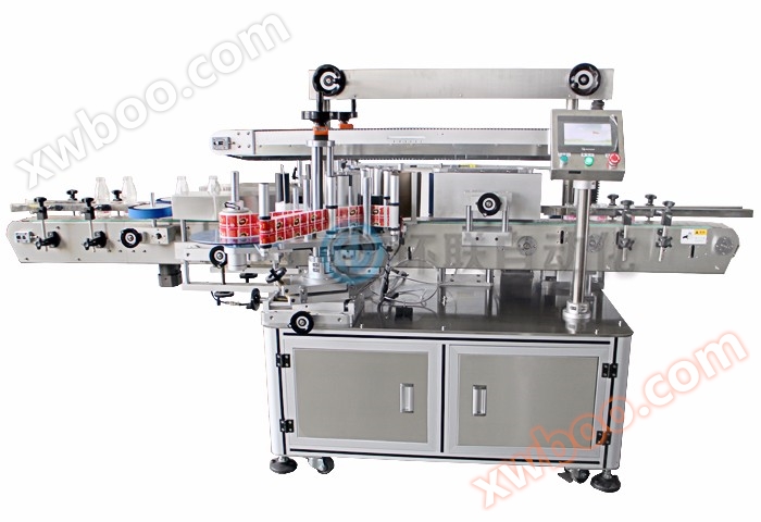 Fully automatic double-sided and rolling round bottle labeling